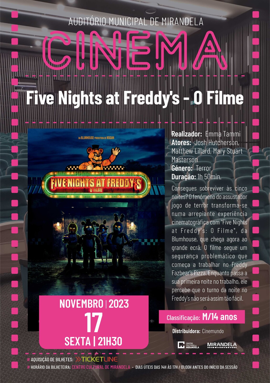 Five Nights At Freddy´s estreia no Cinemark Jardins