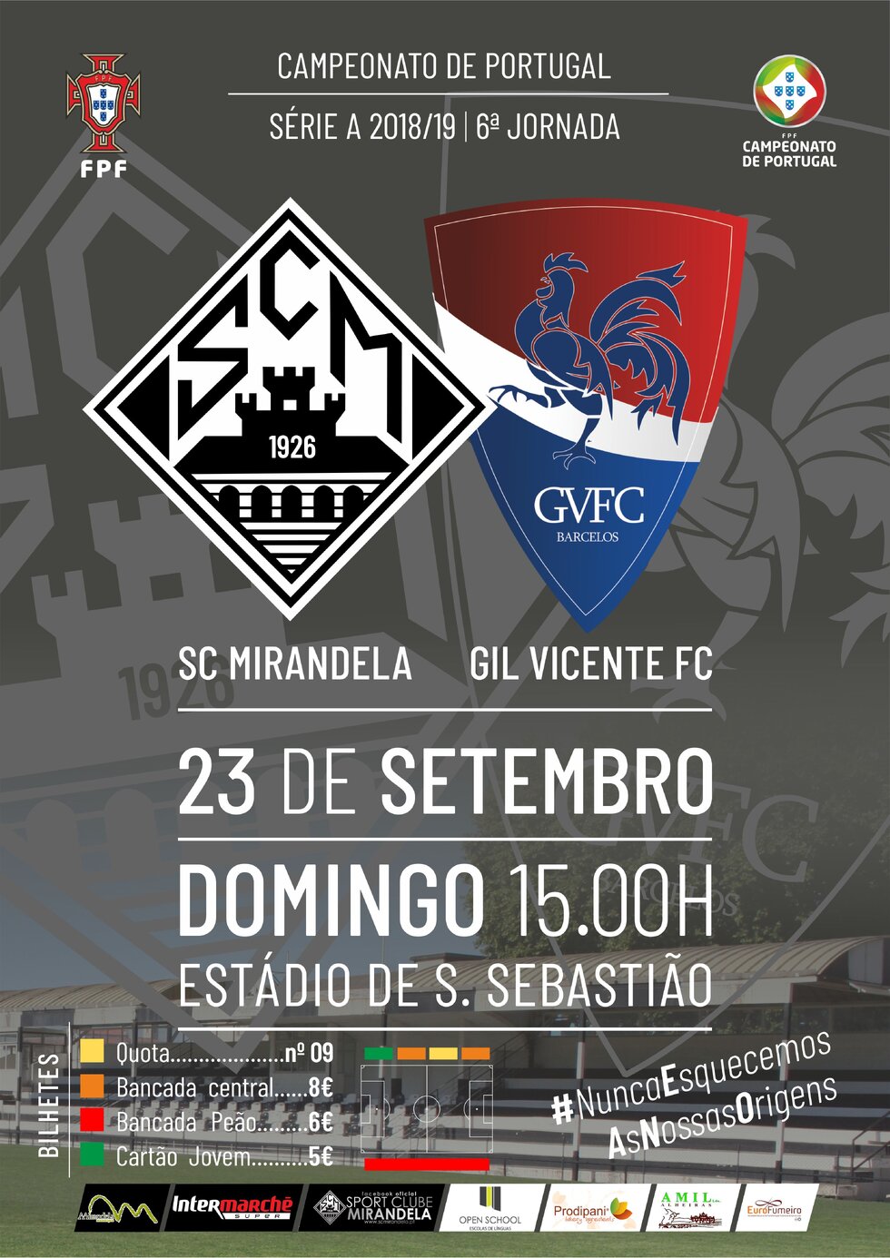 cartaz_jogo_campeonato_s_niores_A__SC_Mirandela_vs_Gil_Vicente_FC